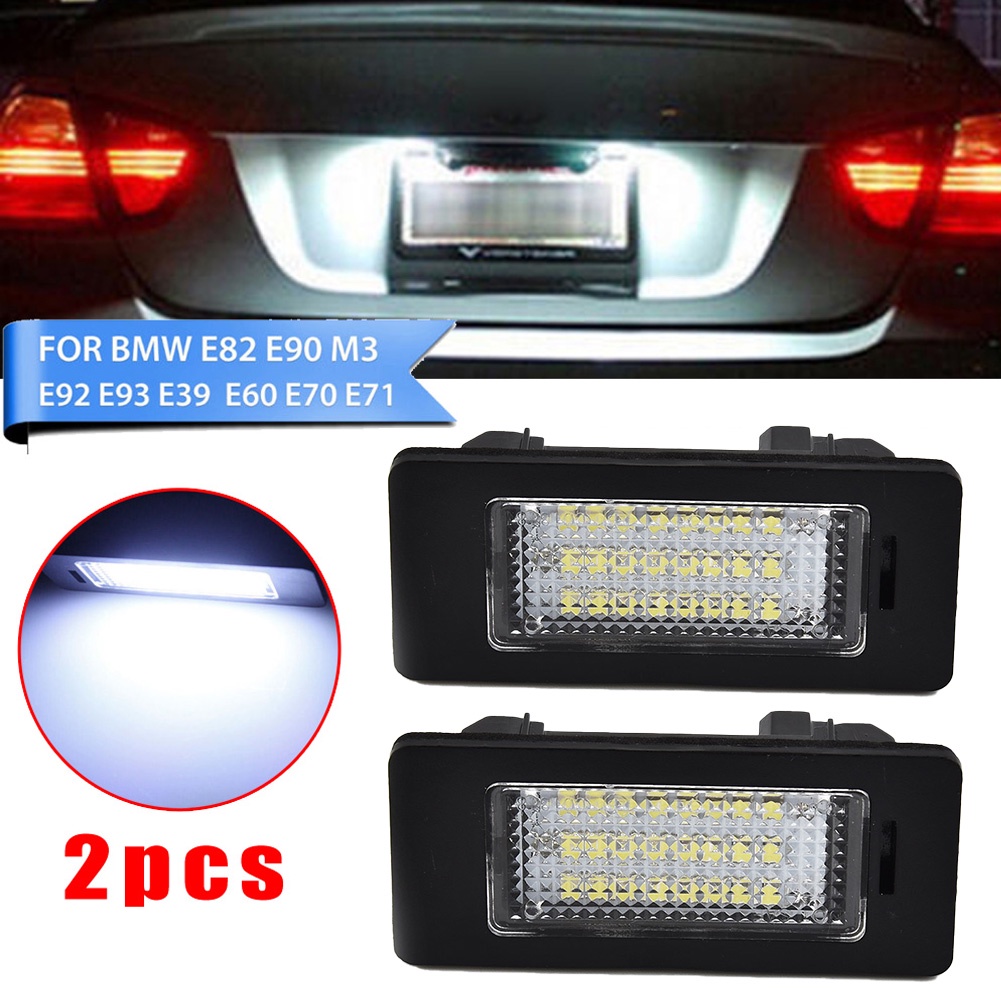 Bộ 2 Đèn Led 24 Bóng Chiếu Biển Số Xe Cho BMW E90 M3 E92 E70 E39 F30 E60 E61 E93