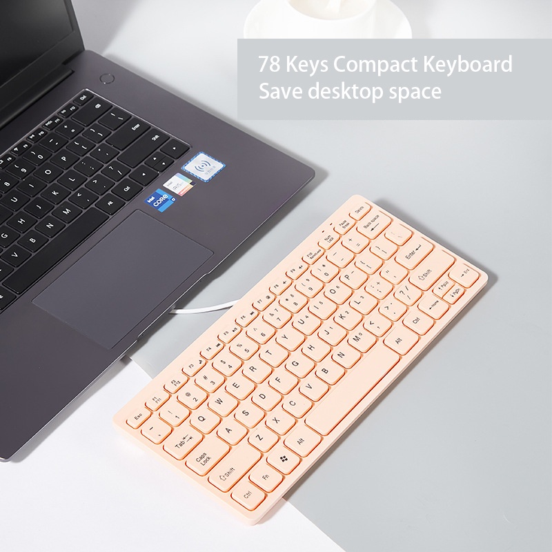 Bàn Phím Dây mini 78 Phím Có Dây Kết Nối usb Thích Hợp Cho Văn Phòng / Công Sở