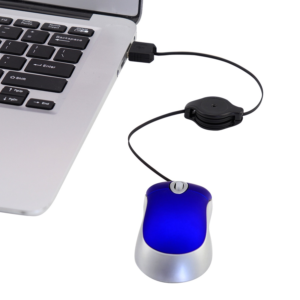 Chuột Máy Tính Dây mini 1600Dpi Có Thể Rút Lại Dùng Để Chơi Game