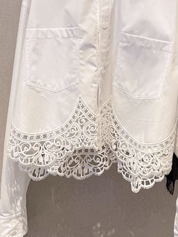 Áo Sơ Mi Trắng Tay Dài Phong Cách Pháp Thanh Lịch Thời Trang Cao Cấp Cho Nữ