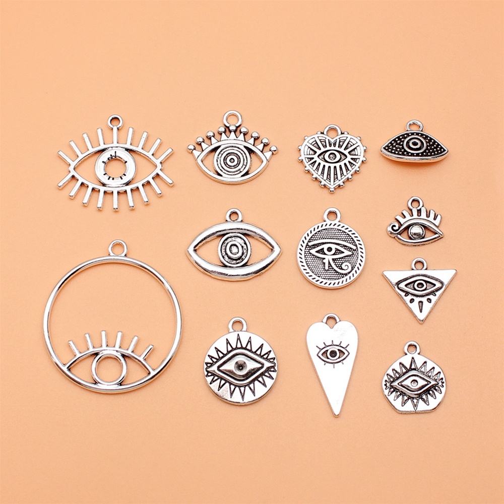 Charms set 12 Mặt Dây Chuyền Hình Đôi Mắt