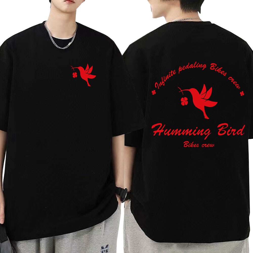 Anime Gió Ngắt Chim In Logo T Nhật Bản Manga Cosplay Áo Nam Nữ Cotton Quá Khổ Áo Phông