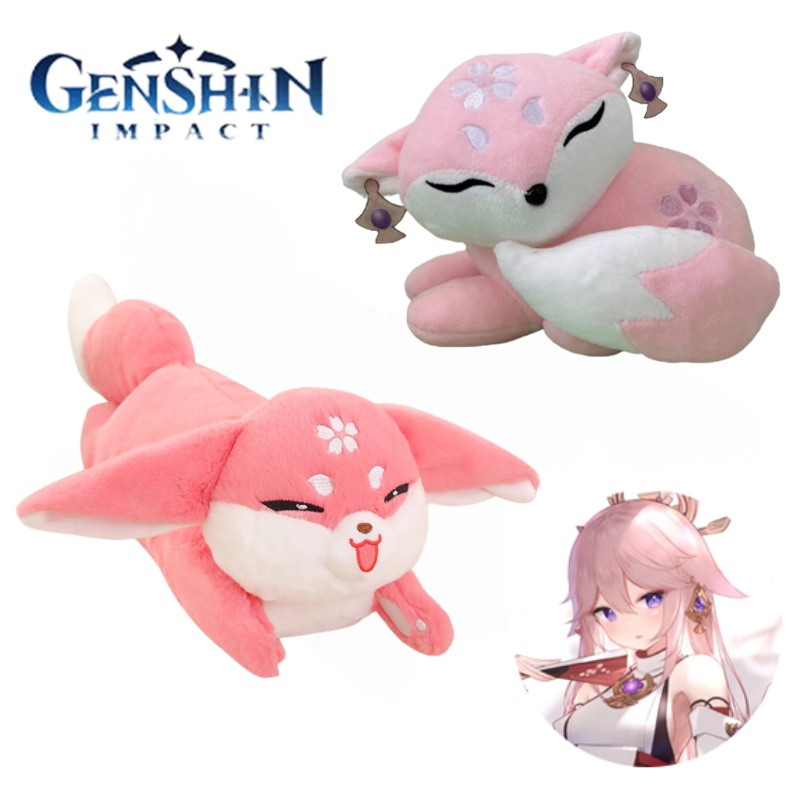 Genshin Thú Nhồi Bông Hình Cáo yae miko Mềm Mại Và Hoàn Hảo Để Ôm Sát Và Gợn Sóng