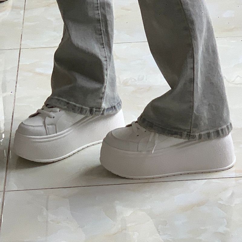 Giày Thể Thao Đế Dày Tăng Chiều Cao Phong Cách Mới Mùa Thu 2023 Cho Nữ