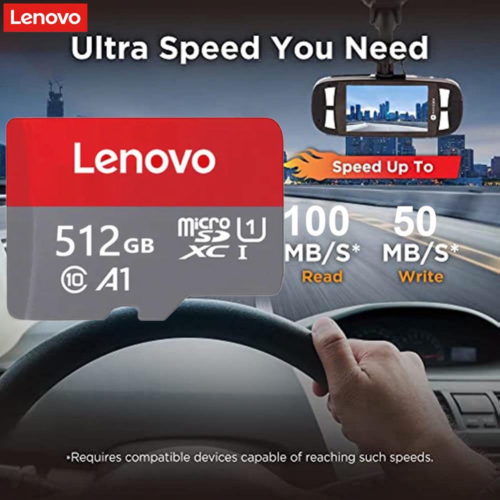 LENOVO Thẻ Nhớ 512gb a2 u3 class10 mini sd 512gb 256gb tf 128gb Cho Điện Thoại / Máy Tính