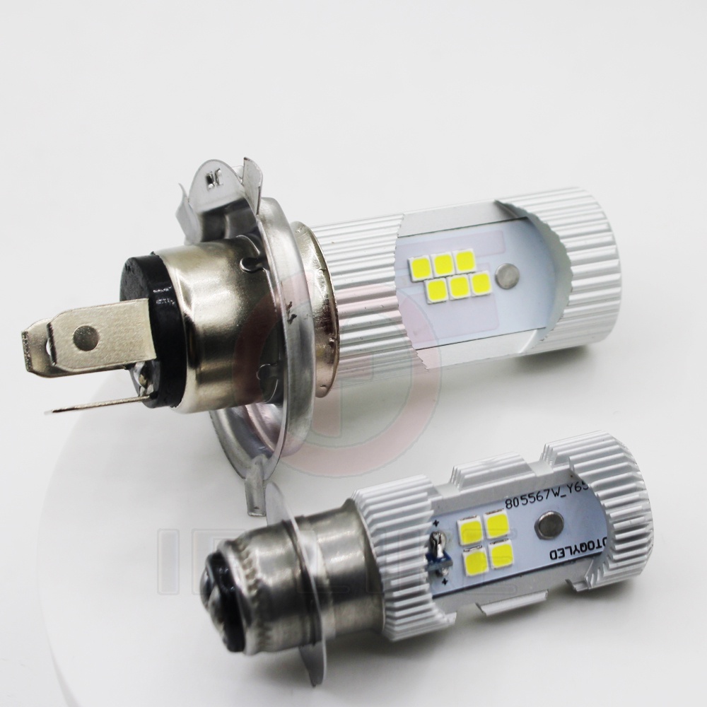 Đèn Pha led 6500k h6 px15d H4 12v-80v Ánh Sáng Trắng Cao Thấp Cho Xe Mô Tô