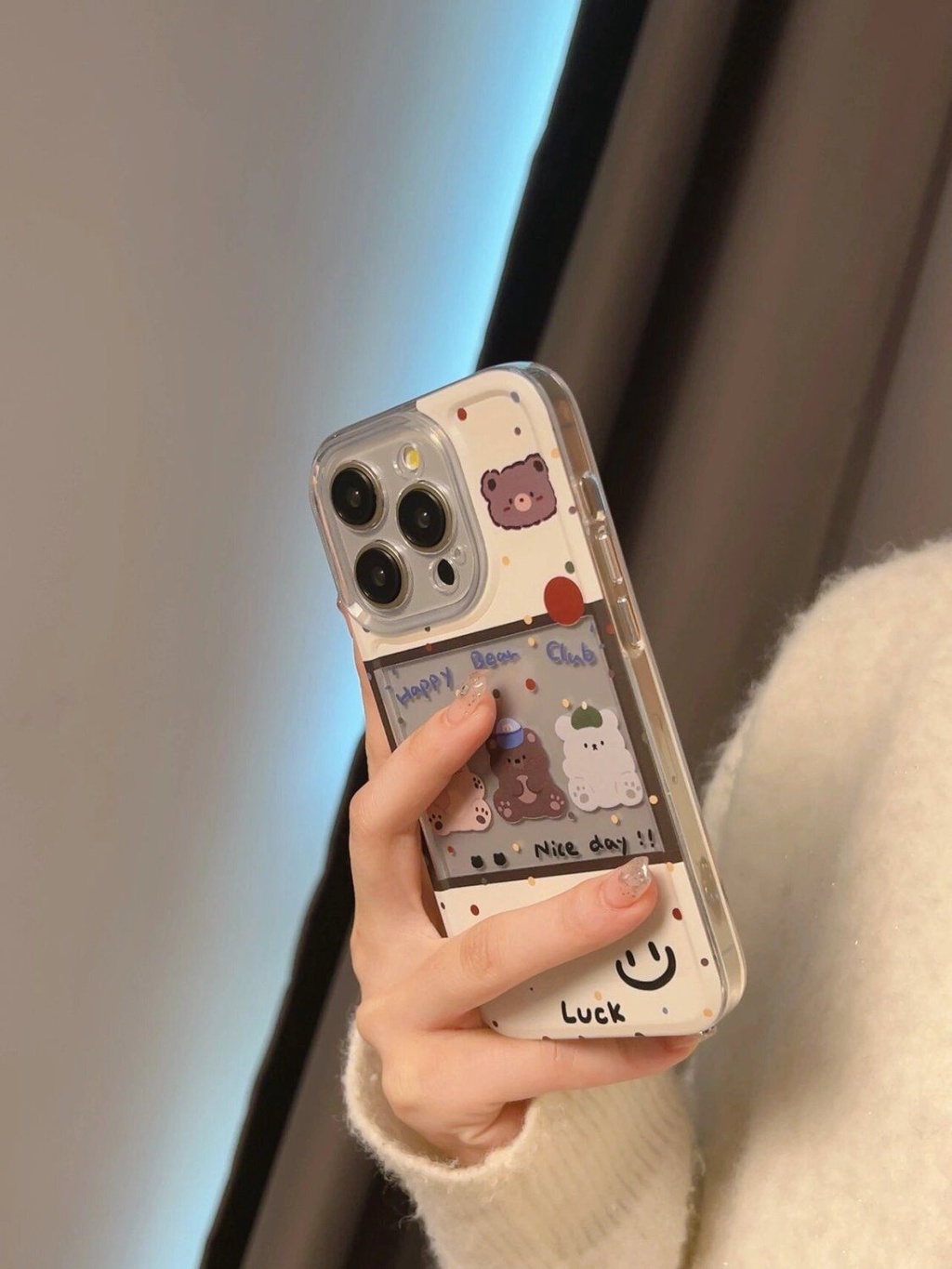 Ốp Lưng Hình Gấu Đáng Yêu Cho iphone 12 13 14 15 11 pro max Hp