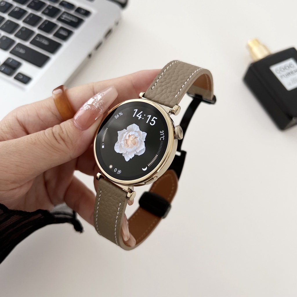 Dây Đeo Bằng Da Có Khóa Nam Châm Cho Đồng Hồ Thông Minh amazfit cheetah