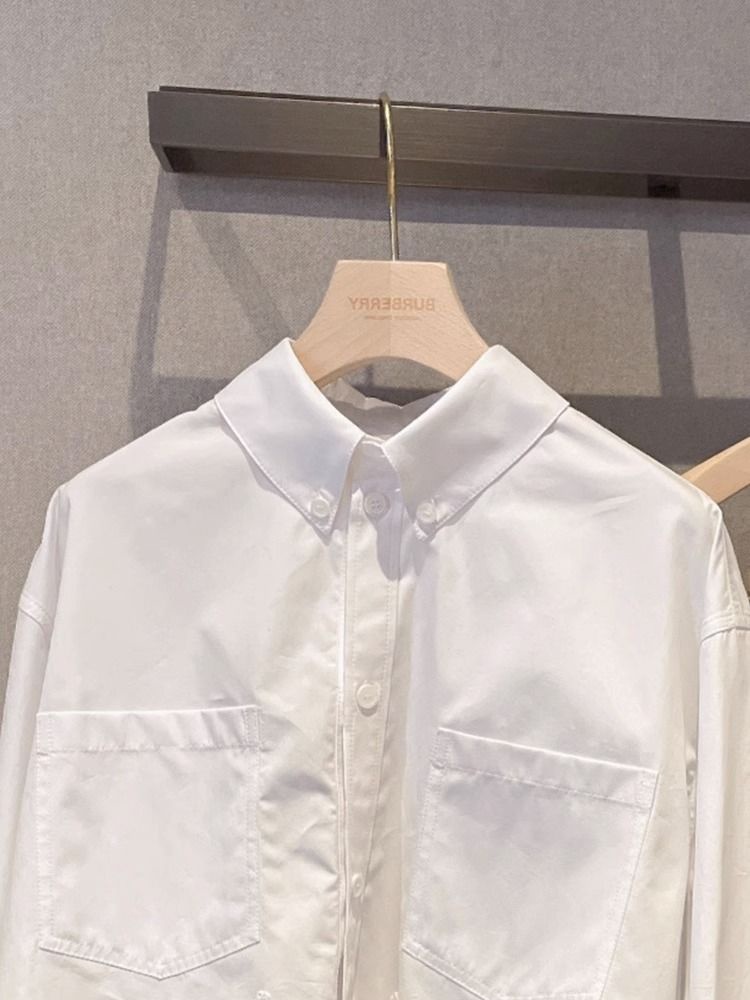 Áo Sơ Mi Trắng Tay Dài Phong Cách Pháp Thanh Lịch Thời Trang Cao Cấp Cho Nữ