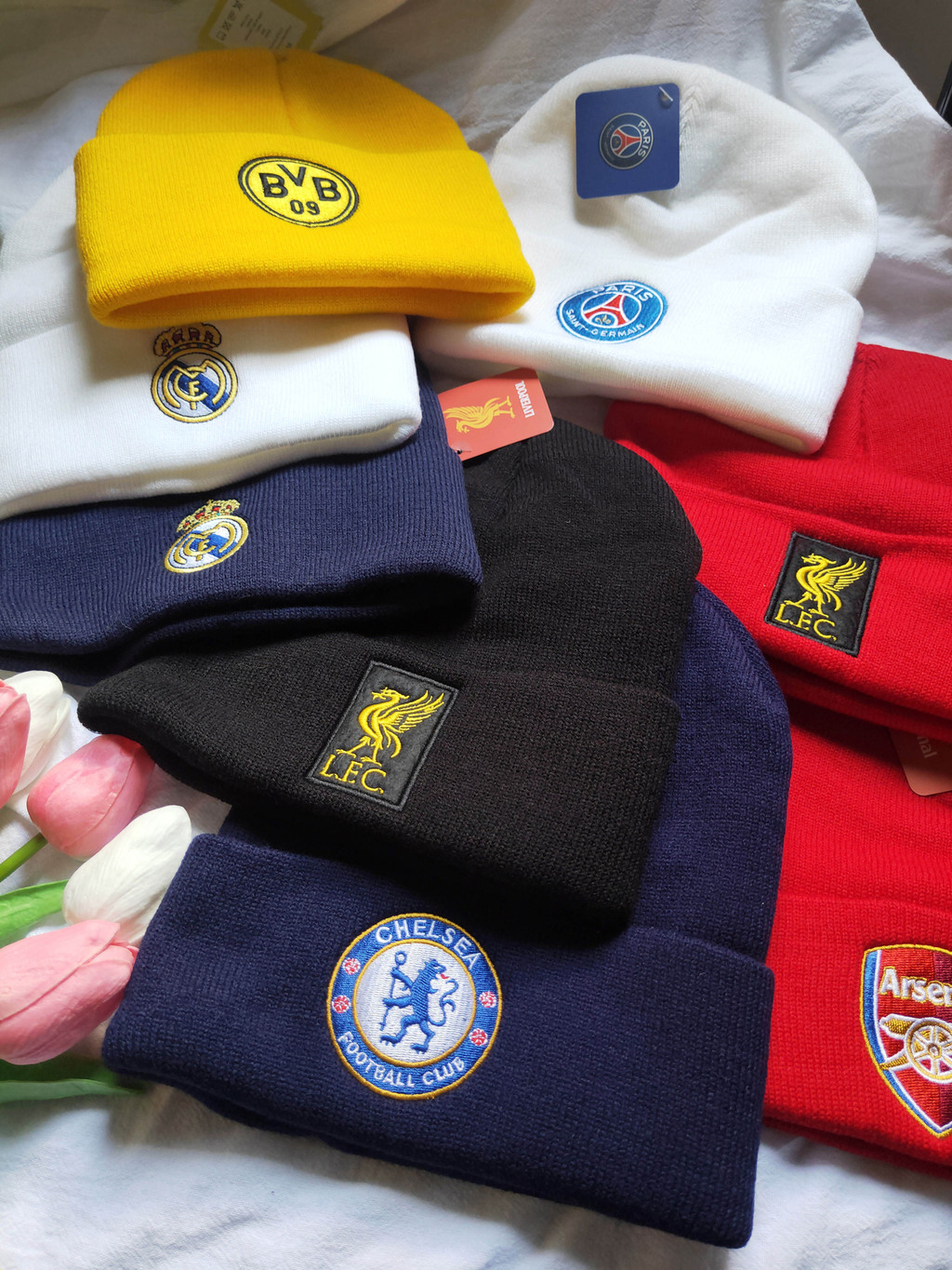 Mũ Trượt Tuyết Mũ Dệt Kim Mũ Len Trượt Tuyết Mùa Đông Bóng Đá Hoàng Gia Ấm Manchester United Hàng Hó