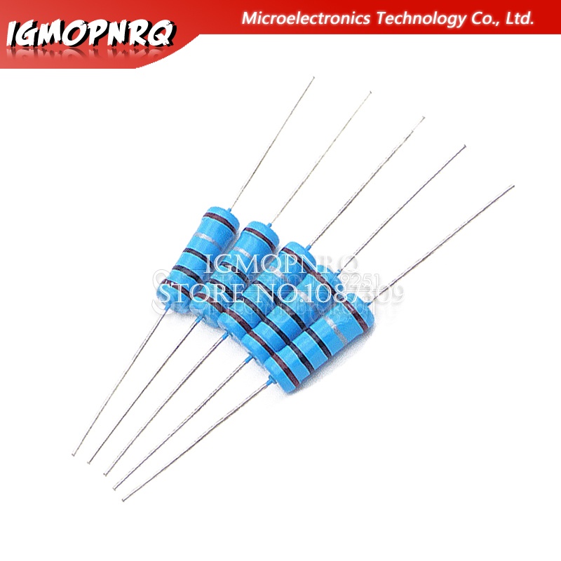 Set 10 Điện Trở Màng Kim Loại 3w 1% 1.1k ~ 100k 1.1k 4.7k 10k 100k ohm hjxrhgal Chuyên Dụng