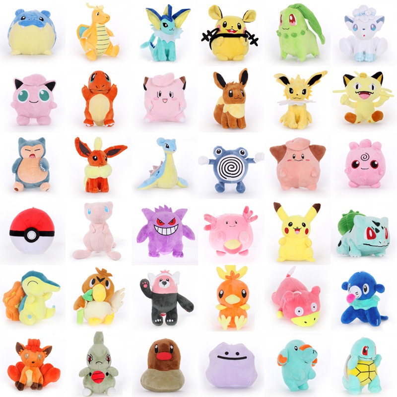 Thú Nhồi Bông 50 Kiểu Hoạt Hình pokemon pikachues charmander eevee