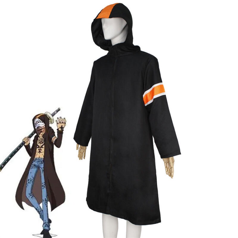 Áo Choàng Tay Dài Màu Đen Hóa Trang Nhân Vật trafalgar law Trong Phim Hoạt Hình one piece
