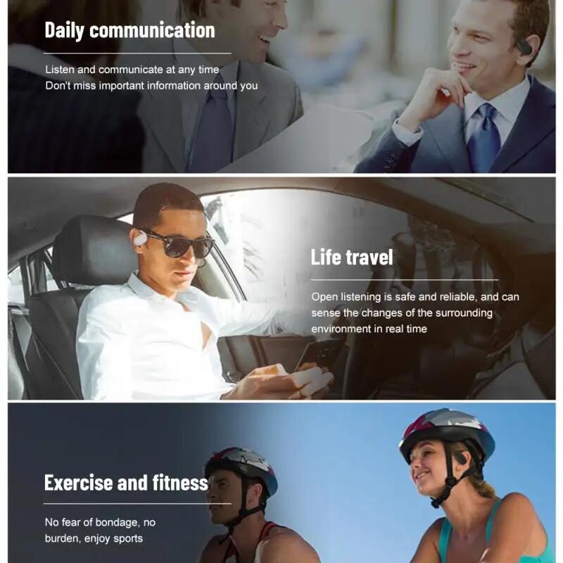 Tai Nghe bluetooth 5.2 Một Bên Tai Không Dây Chống Thấm Nước Kiểu Dáng Thể Thao