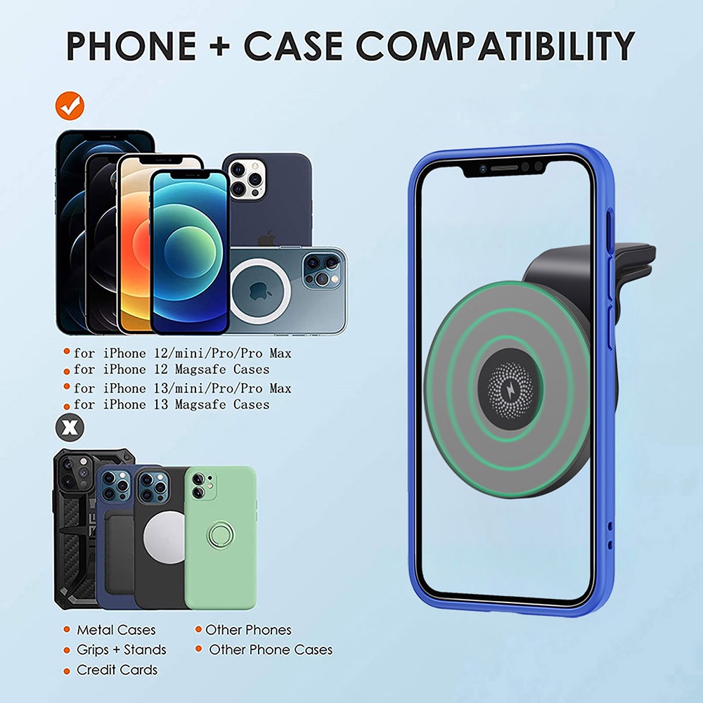 Đế Sạc Điện Thoại Không Dây 15w Cho Xe Hơi mobile