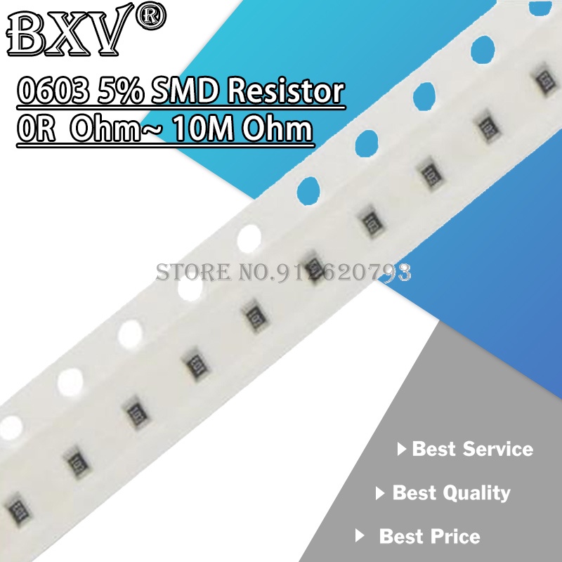 Set 100 Điện Trở smd 0603 5% 1.1k ~ 110k 2k 3k 4.7k 5.6k 10k 15k 20k 36k 47k 51k 62k 75k 100k 110k C