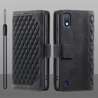 Bao da nắp gập từ tính kiểu ví kèm ngăn đựng thẻ sang trọng cho samsung galaxy a10 samsung a10 phone case a10 sm-a105f a105 a105f giá đỡ