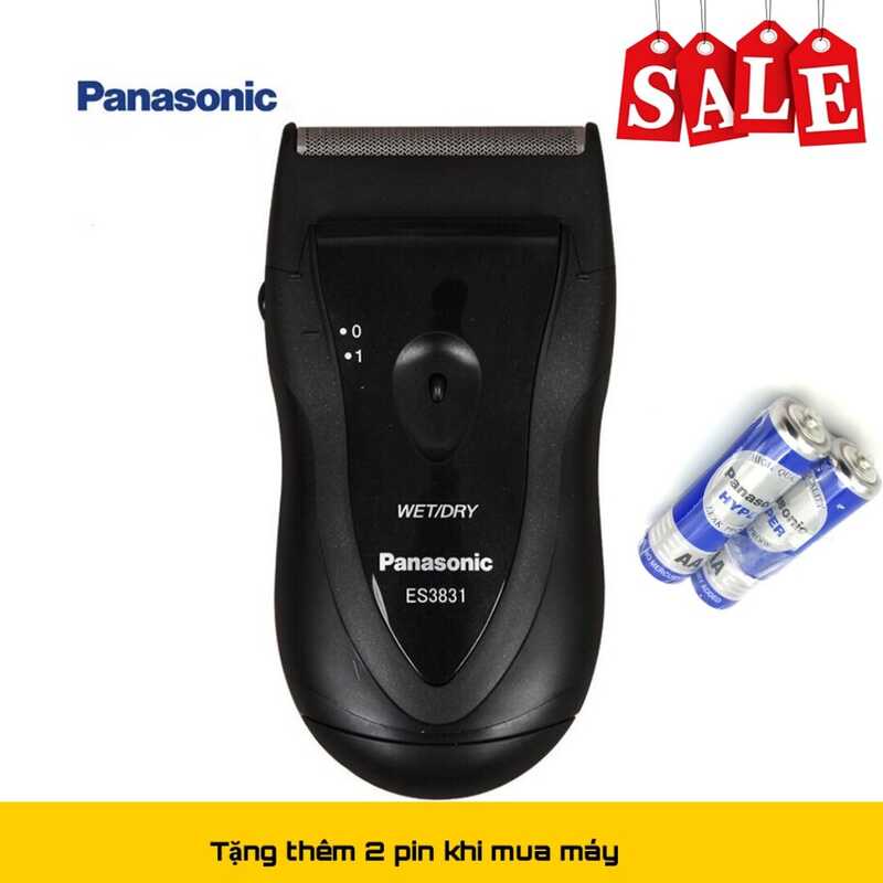 [XẢ HÀNG] Máy râu Panasonic ES-3831 sử dụng 2 pin AA máy khỏe chạy êm có thể khô và cạo ướt