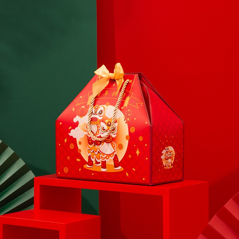 Túi Giấy Đựng Quà Họa Tiết Năm Mới 2024 Phong Cách Trung Hoa