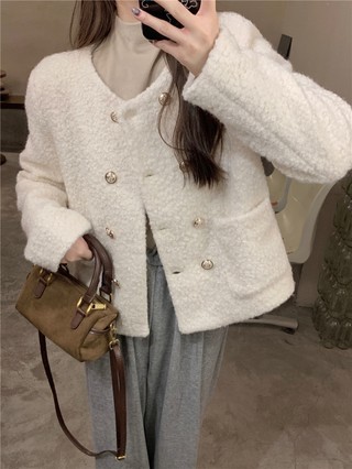 Áo Khoác cardigan Cổ Tròn Phong Cách retro 68795