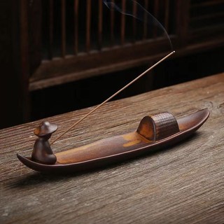 Gốm sứ sợi trong nhà thiền ý trầm đàn nằm trang trí sáng tạo cắm ngồi ngư ông thả câu lư hương