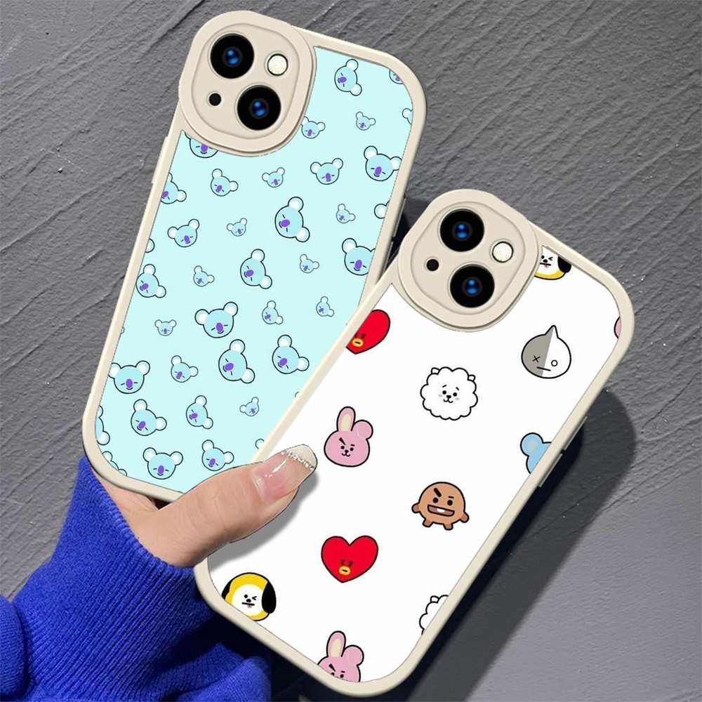 Ốp Điện Thoại Mềm In Hình bt21 Cho iphone 14 plus 15 pro max Hoạt Hình