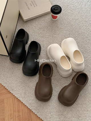 Giày đế dày thông thường Slip-On Lười Nửa Dép Nữ Mùa Hè Ngoài Trời Mặc Đường Phố Tất Cả