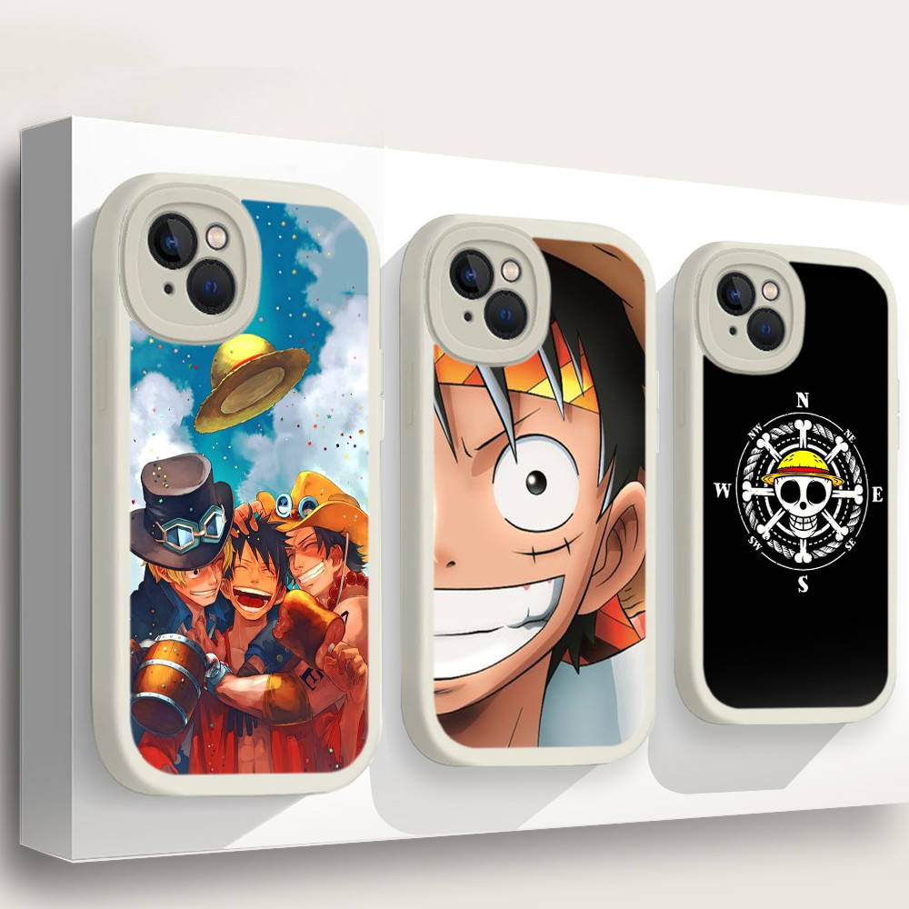 Ốp điện thoại mềm TPU silicon lỏng cho iPhone 11 12 13 14 15 Pro Max K395 One Piece Manga