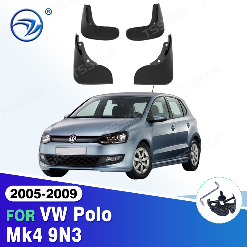 Chắn Bùn Cho VW Polo Mk4 9N3 2005-2009 Xe Fender Bắn Vệ Binh Phía Trước Phía Sau Chắn Bùn Bùn Phụ Ki
