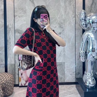 Váy cổ điển kẻ sọc cổ điển Jacquard cổ điển cho nữ