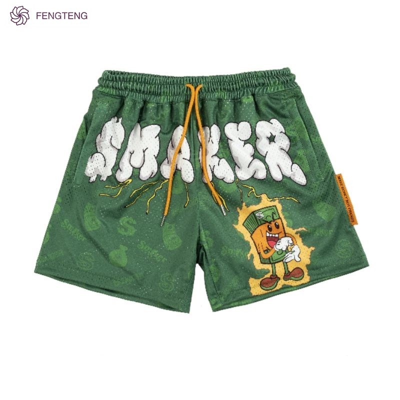 QUẦN SHORT SMAKER TIỀN (ĐEN,RÊU) CHẤT LIỆU LƯỚI PHONG CÁCH UNISEX