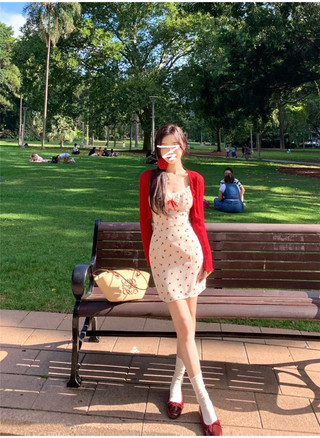 71044 Đầm Ngắn Nơ Hoa Nữ