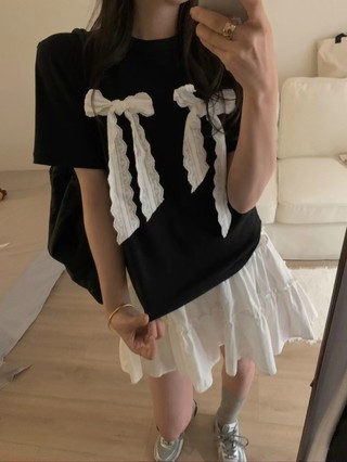 Áo thun ngắn tay ren độc đáo 71081
