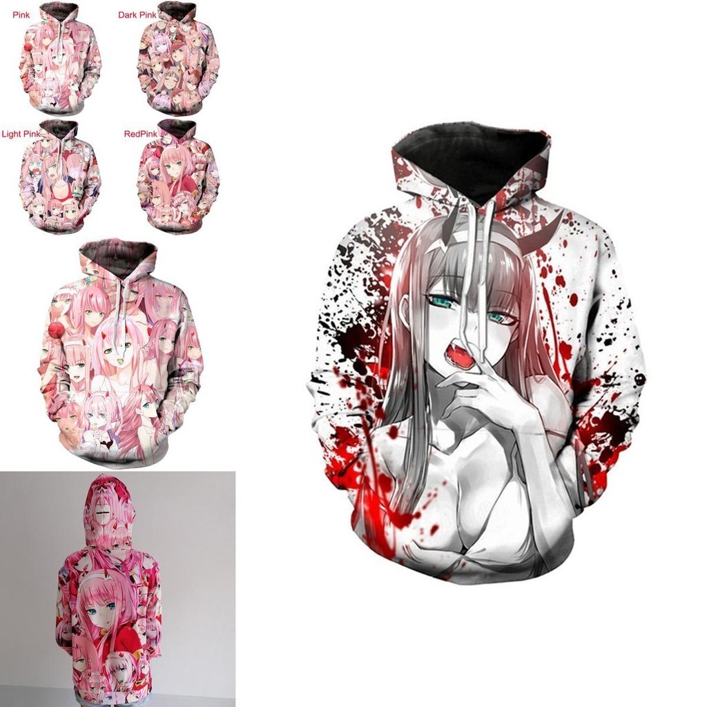 Anime In DARLING The FRANXX ZERO HAI Áo khoác Unisex Áo Hoodie