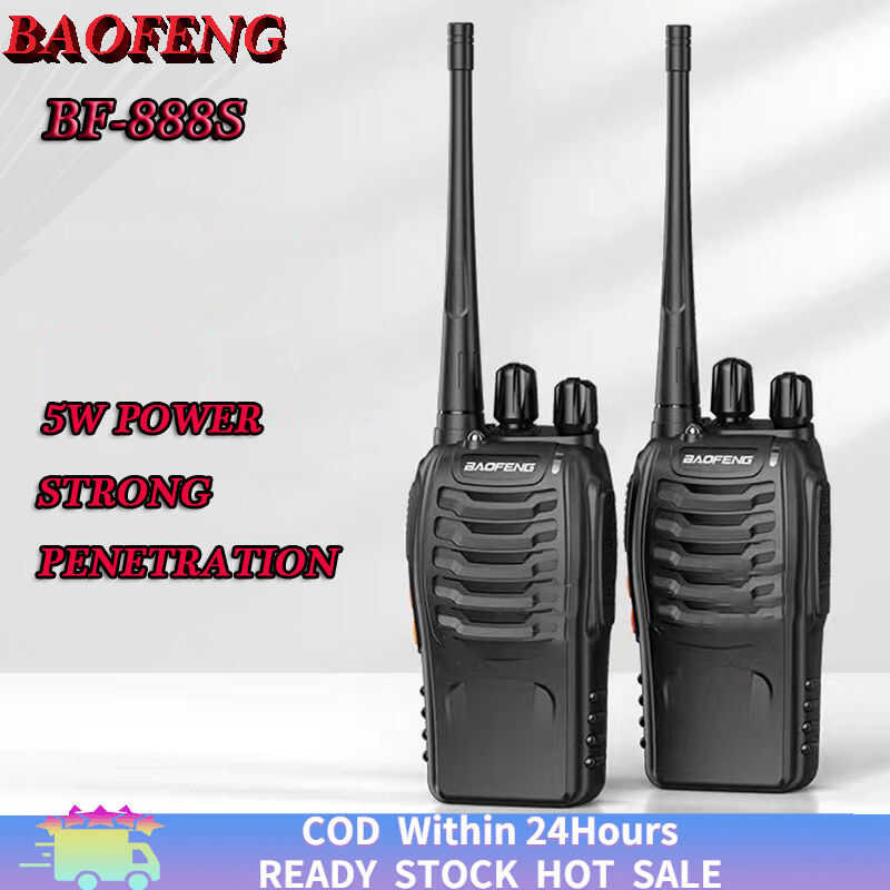 2Pcs Baofeng Walkie-Talkie 888S Dual Band Ham Radio Transceiver UHF 400-470Mhz Baofeng BF 888S UHF 5