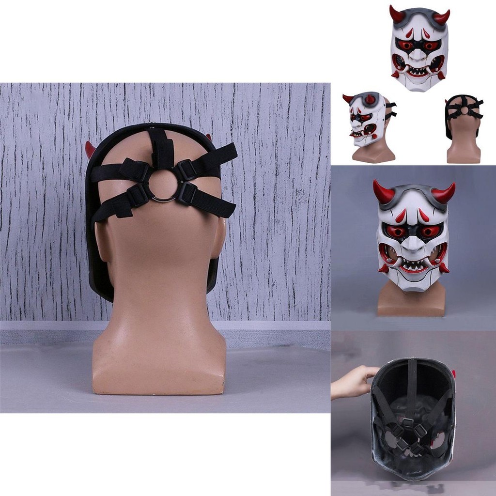 Halloween Quỷ Samurai Hannya Mặt nạ kinh dị Cosplay Mũ