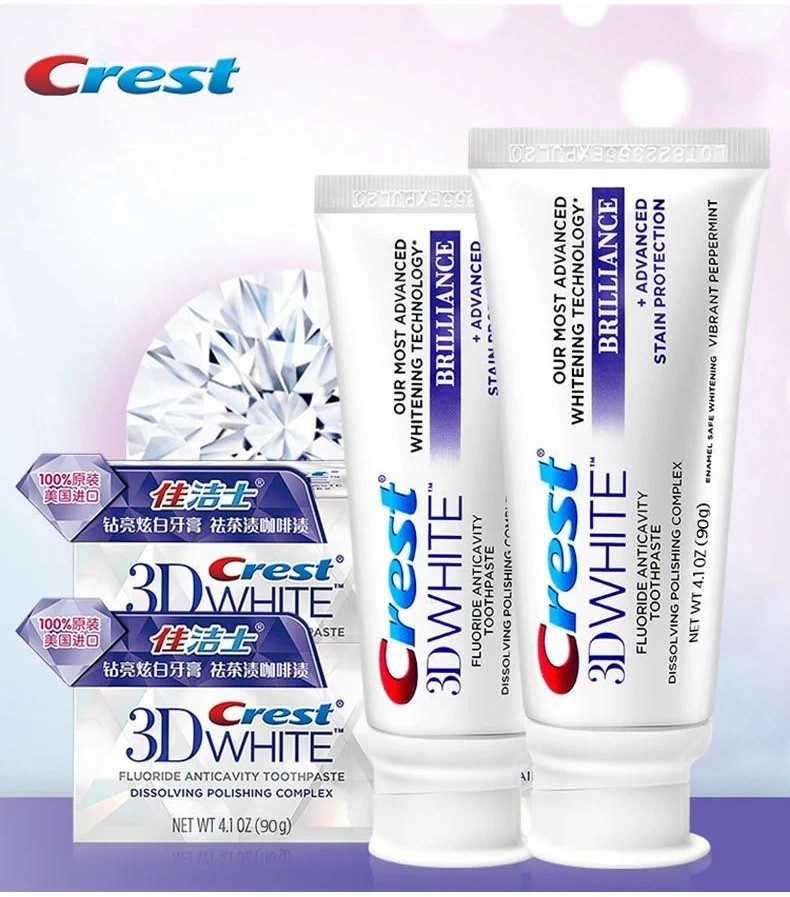 Kem Đánh Răng Crest Chính Hãng 3D Trắng Quyến Rũ Trắng Răng Dán Chăm Sóc Nha Khoa Vệ Sinh Răng Miệng