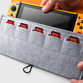 1 Chiếc Túi Đựng Cảm Thấy Di Động Cho Nintendo Switch OLED Lite NS NSL NSO Vỏ Bảo Vệ Đa Năng Có Khe Cắm Thẻ Trò Chơi