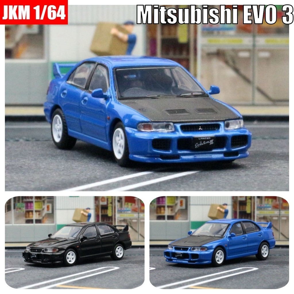 1 / 64 Mitsubishi Evolution EVO 3 Mô hình thu nhỏ, JKM Đồ chơi cao cấp Xe ô tô Bánh xe miễn phí Diec