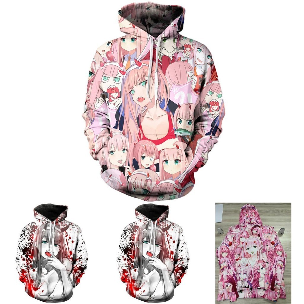 Anime In DARLING The FRANXX ZERO HAI Áo khoác Unisex Áo Hoodie