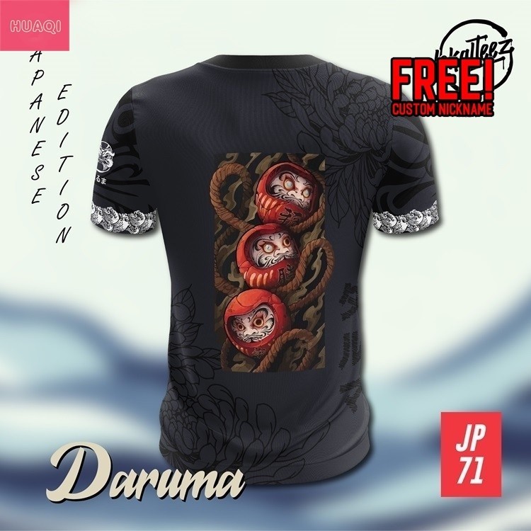 [Tên & Số tùy chỉnh miễn phí] Áo thun cổ tròn LOKALTEEZ JP71 phiên bản SENSHI Nhật Bản DARUMA 150GSM