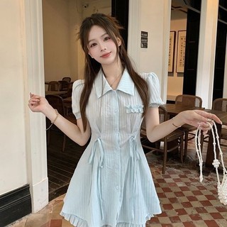 Vây Phong Cách Học Viện Thiết Kế Sơ Mi Gầy, Váy Ngắn, Đùi Cao Eo, Hai Bộ Quần Áo Giản Dị.