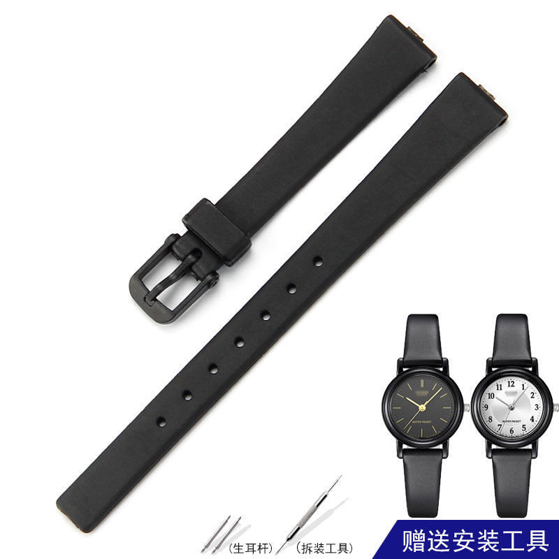[Phụ kiện dây đeo đồng hồ] [Không bao gồm đồng hồ.] Dây đeo đồng hồ Casio thay thế LQ-139 Đồng hồ tròn nhỏ Mặt số nhỏ Đồng hồ màu đen Dây đeo đồng hồ cao su bằng nhựa 12mm dành cho nữ