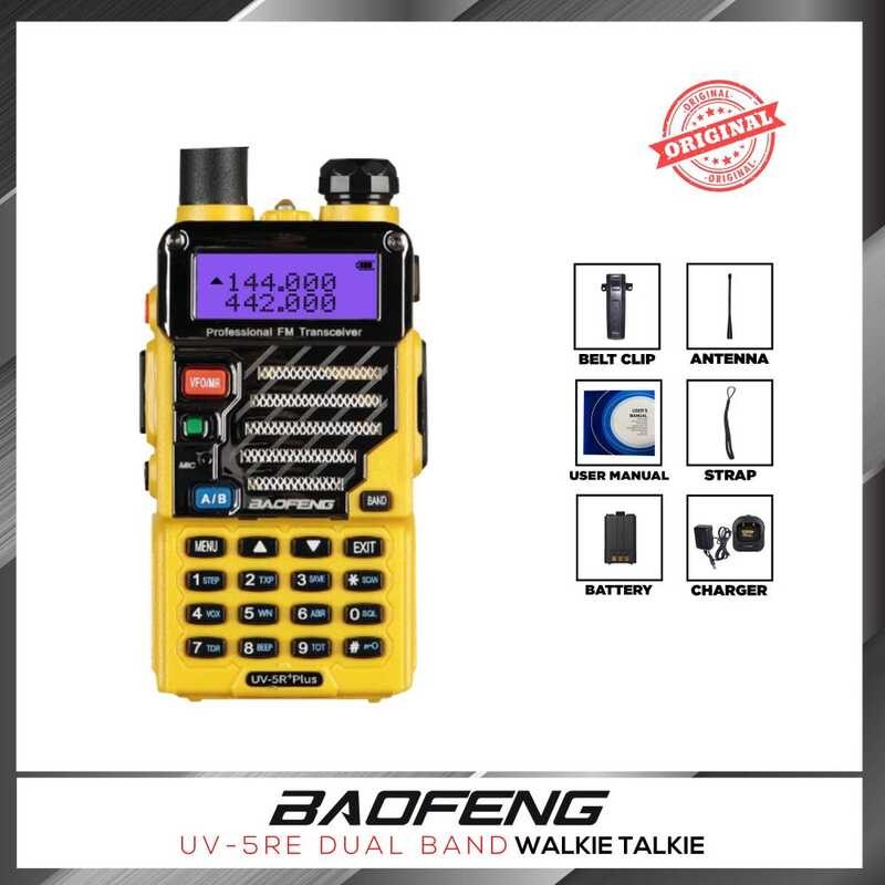 Baofeng / Pofung Uv-5Re VHF / UHF Dual Band Walkie Talkie Radio Hai Chiều (Màu Vàng)