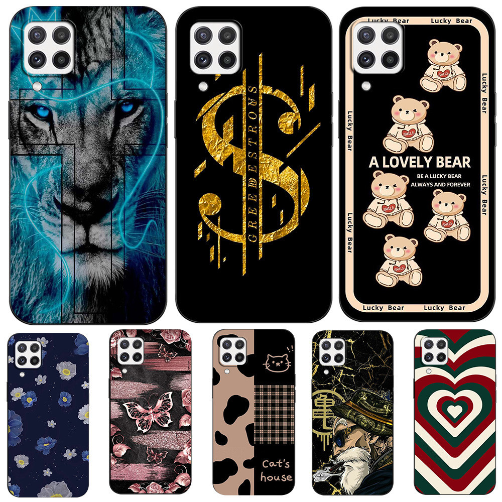 Dành Cho Samsung A22 4G Ốp lưng 6.4 Inch Ốp Lưng Cho Samsung Galaxy A22 4G GalaxyA22 A 22 Đen tpu Th