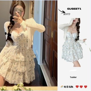 Váy Nữ Mùa Hè Pháp Mới Nhẹ Nhàng Hoa Treo Váy Khí Chất