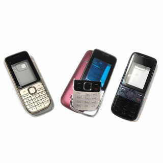 Vỏ điện thoại cho nokia c2-01 vỏ điện thoại di động 2730 2690 ốp lưng bàn phím pin mặt trước mặt khung