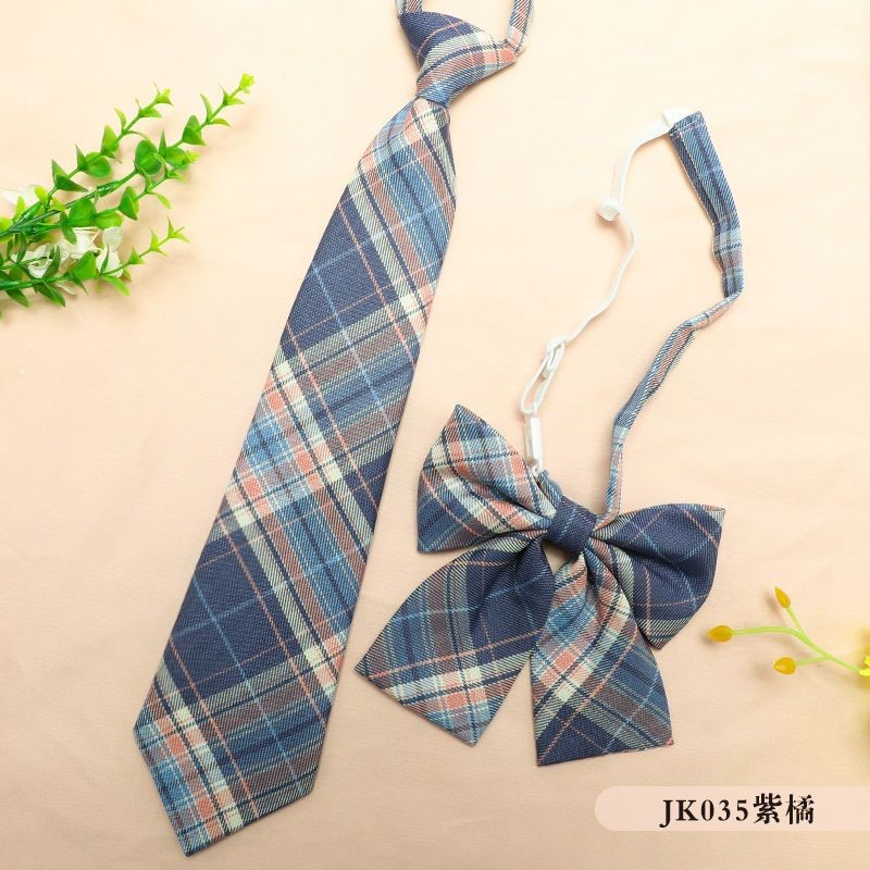 JK Free Tie Tie Hoa Phù Hợp Với Nơ Phong Cách Preppy Phiên Bản Hàn Quốc Chuyên Nghiệp Mặc JK Tím Cam