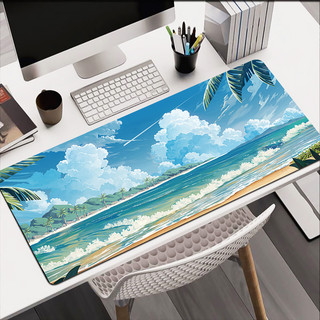 Bãi biển bầu trời mây bàn phím miếng lót anime lớn phong cảnh chuột miếng lót pc phụ kiện chơi game mousepad kawaii game thủ tủ bàn thảm