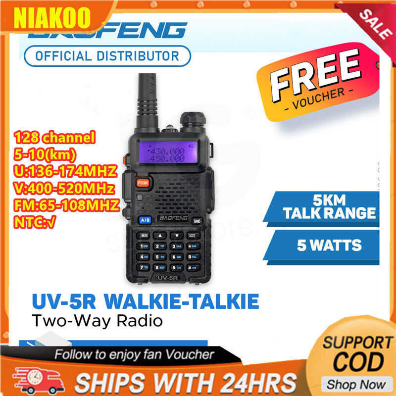 Bộ Liên Lạc Hai Chiều Băng Tần Kép Baofeng UV 5R 5W Vhf/Uhf